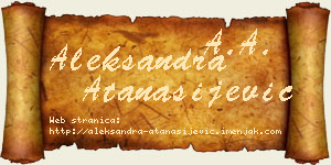 Aleksandra Atanasijević vizit kartica